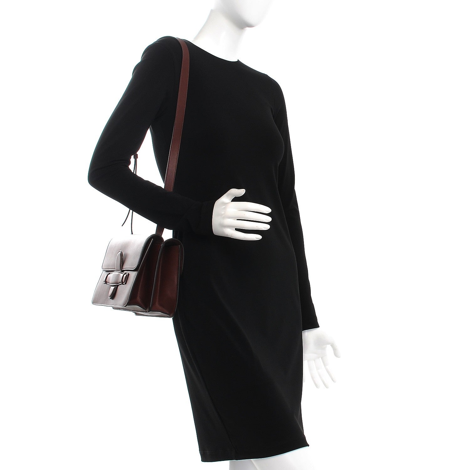 Celine Natural Calfskin Medium Symmetrical Bag Burgundy 2 of 9