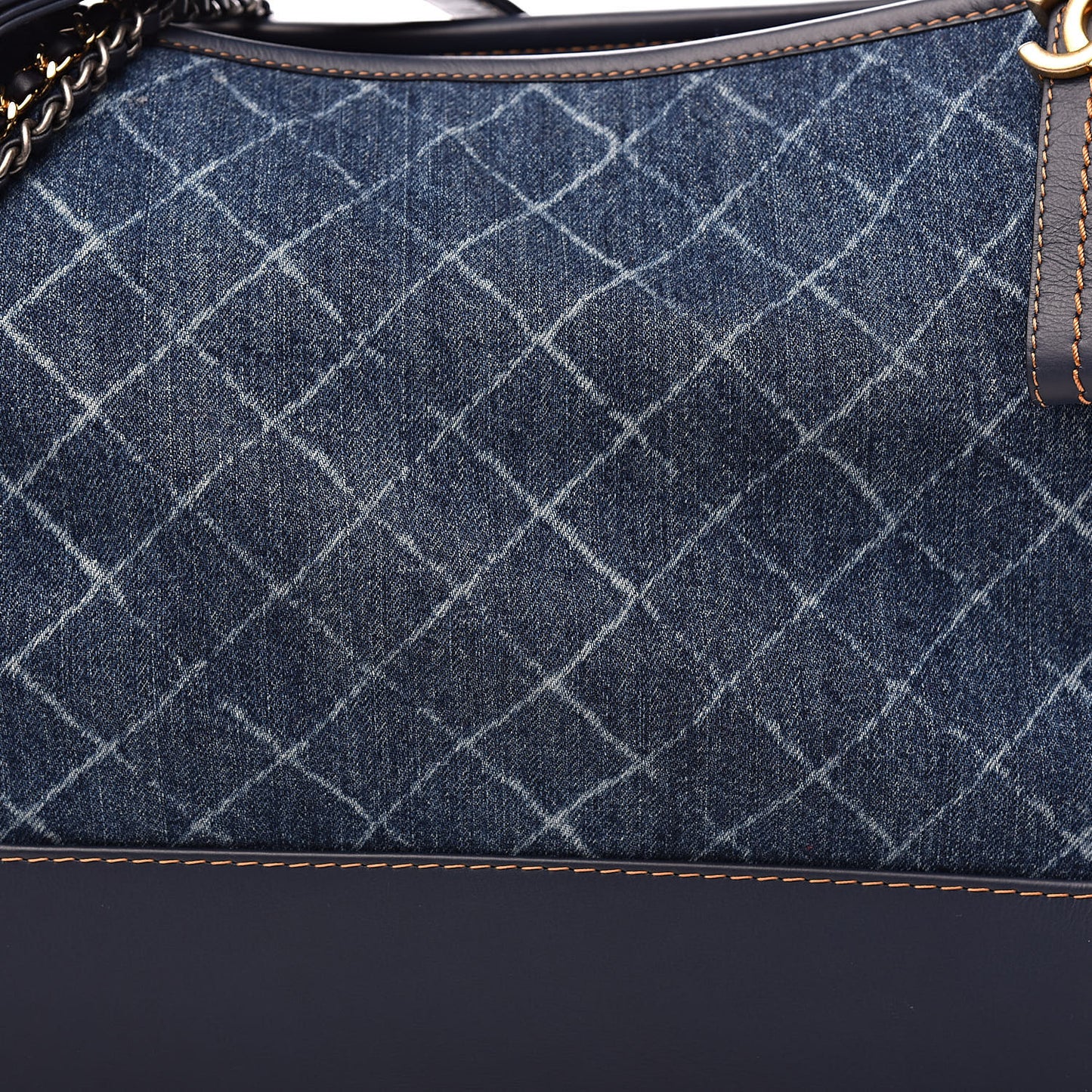 Denim Calfskin Large Gabrielle Hobo Blue