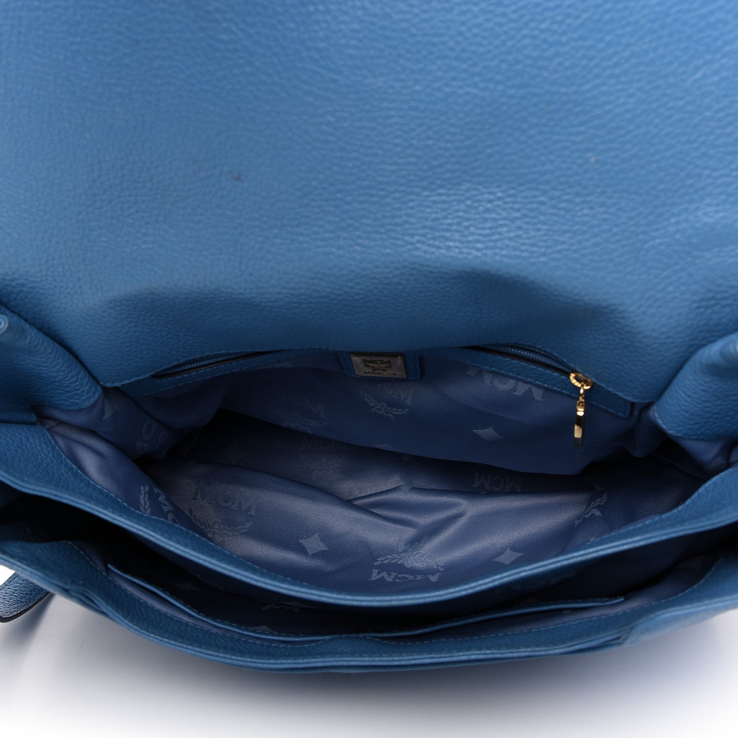 Calfskin Studded Shoulder Bag Blue