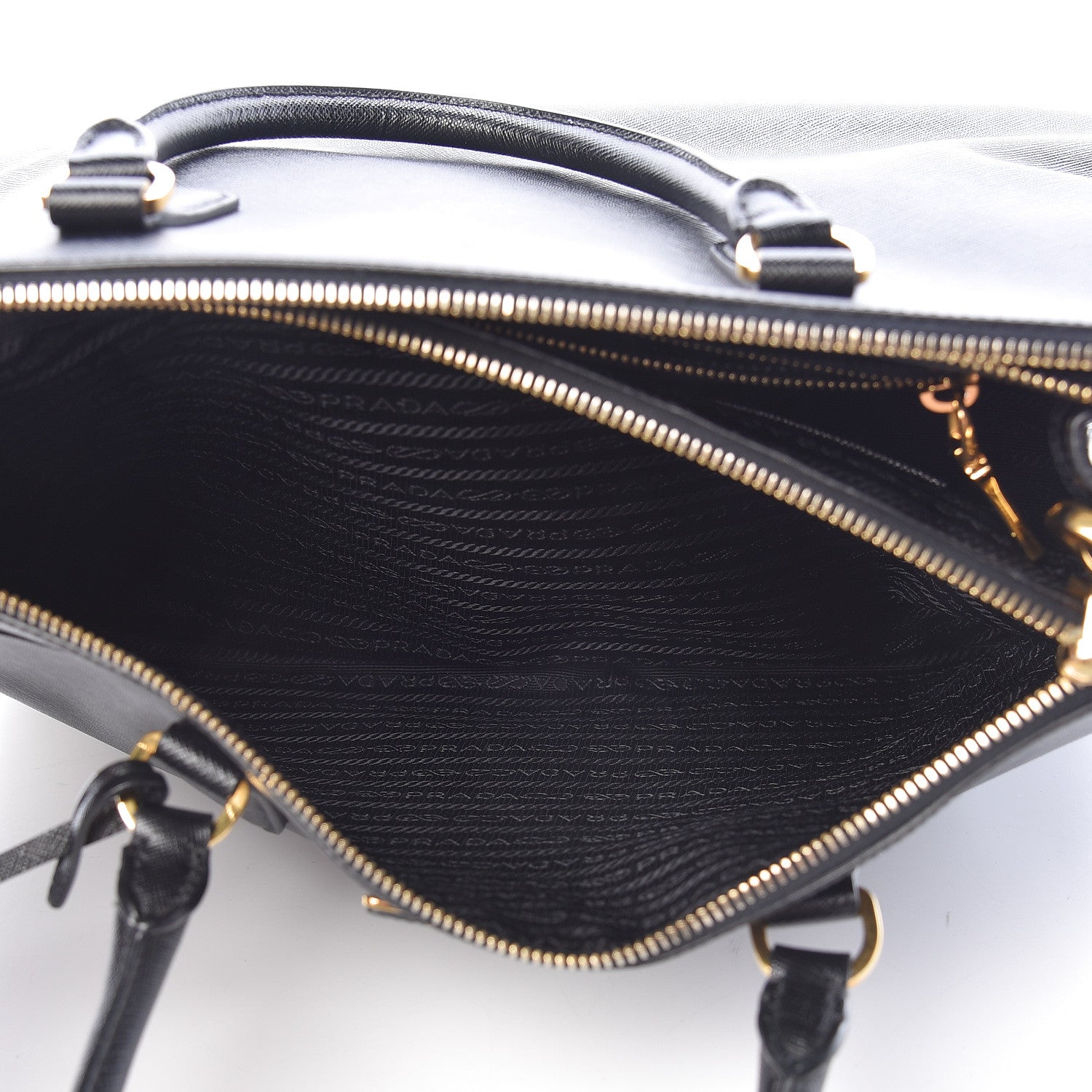 Prada Saffiano Medium Galleria Double Zip Tote Black 7 of 12