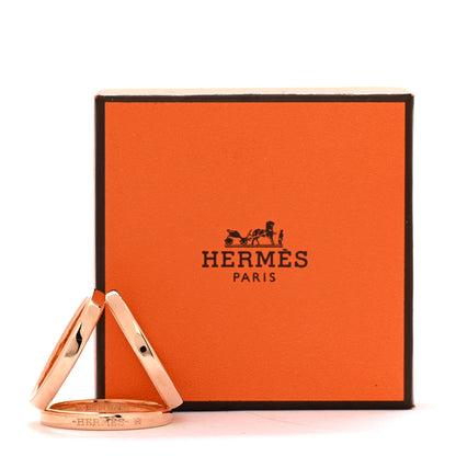 Hermes Permabrass Rose Gold Plated Trio Scarf Ring 5 of 5