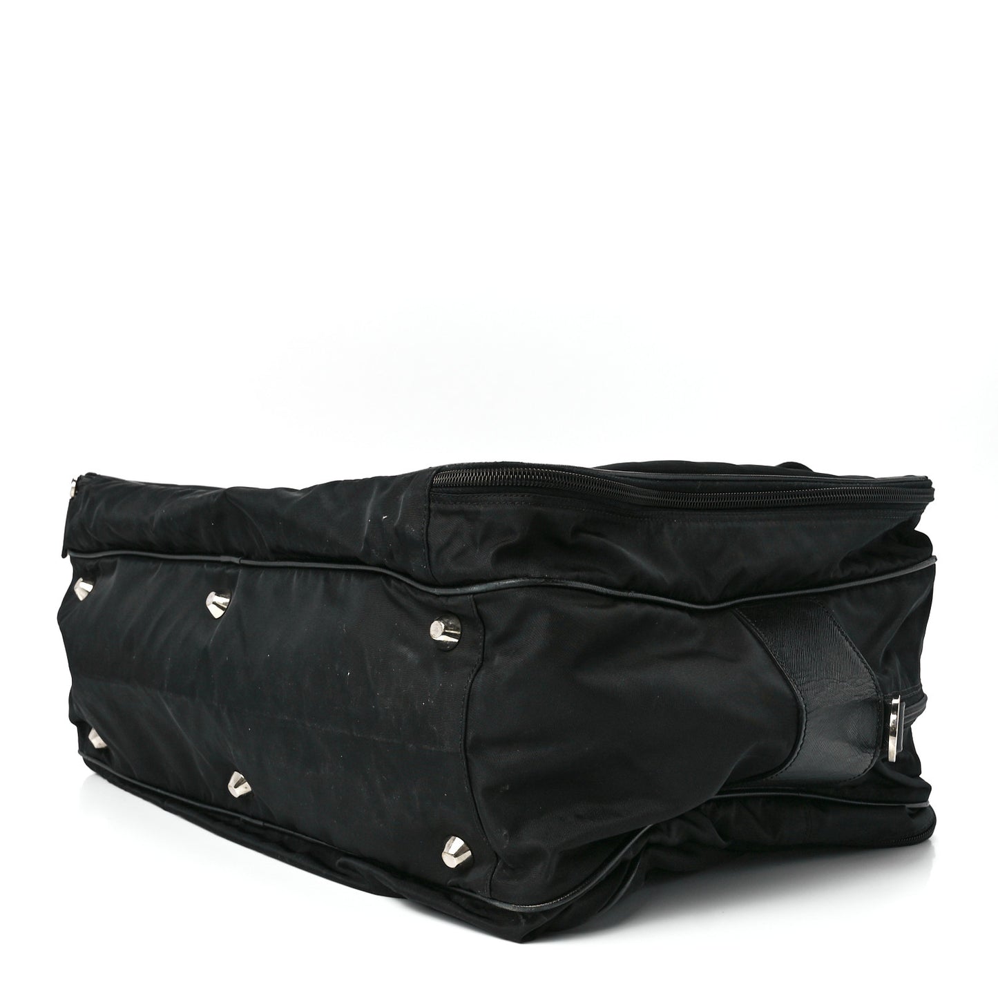 Tessuto Nylon Saffiano Viaggio Carry On Travel Bag Black