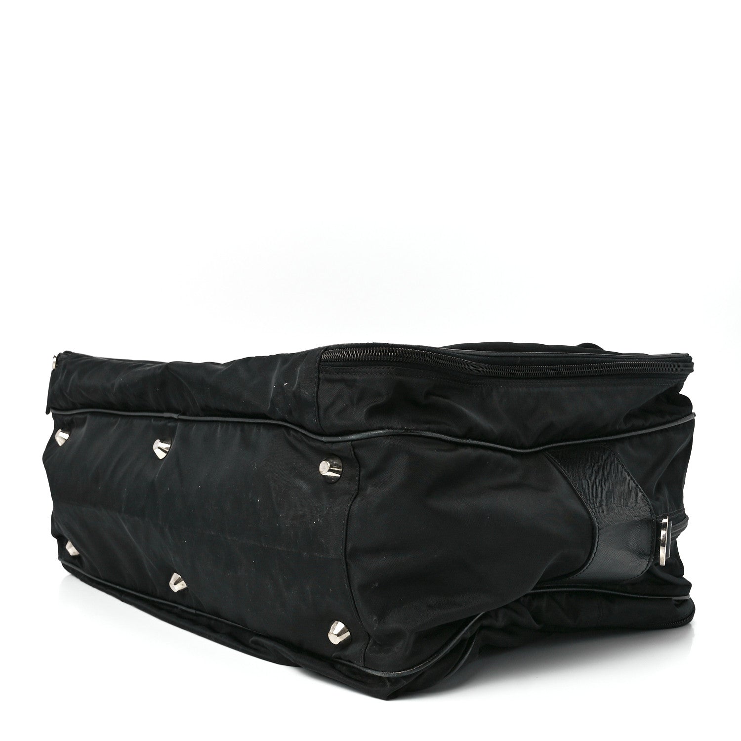 Prada Tessuto Nylon Saffiano Viaggio Carry On Travel Bag Black 11 of 13
