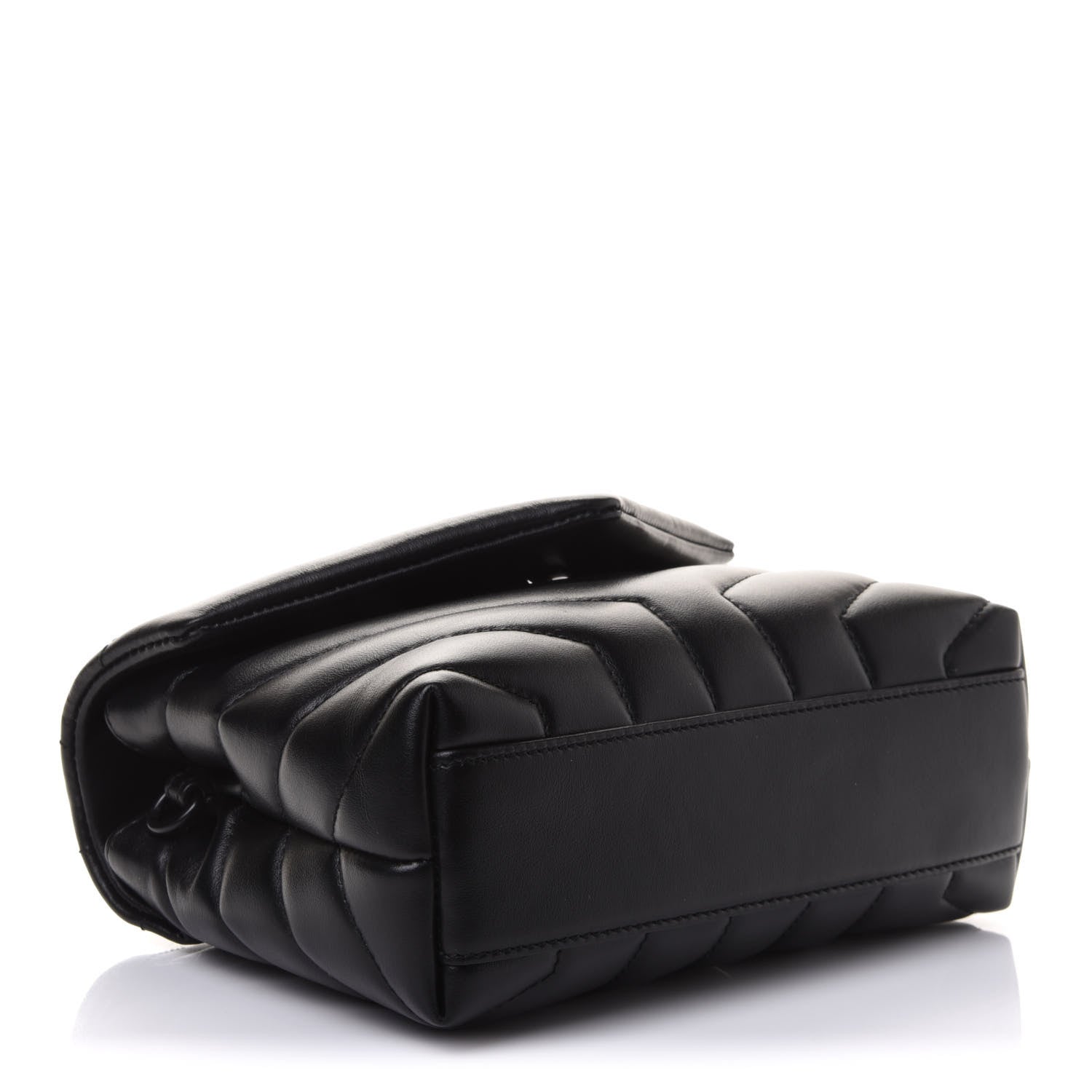 Saint Laurent Calfskin Y Quilted Monogram Toy Loulou Crossbody Bag Black 4 of 11