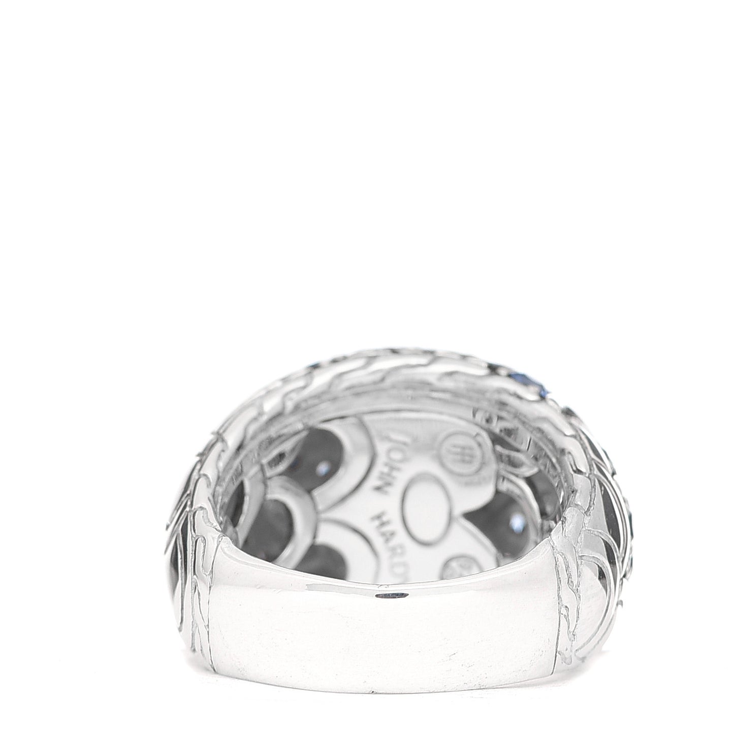 Sterling Silver Sapphire Naga Dome Ring 54 7