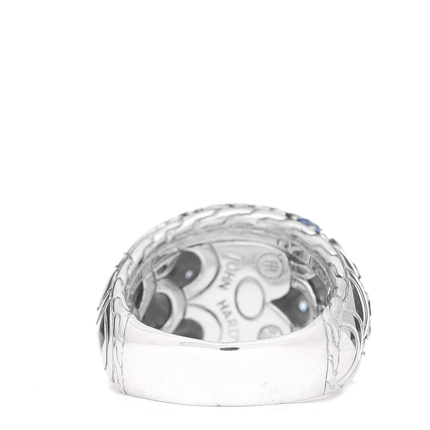 John Hardy Sterling Silver Sapphire Naga Dome Ring 54 7 4 of 4