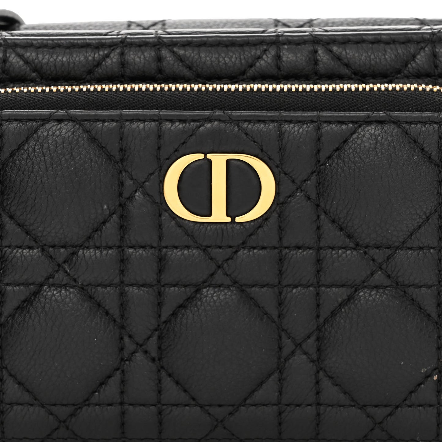Supple Calfskin Caro Double Pouch Black
