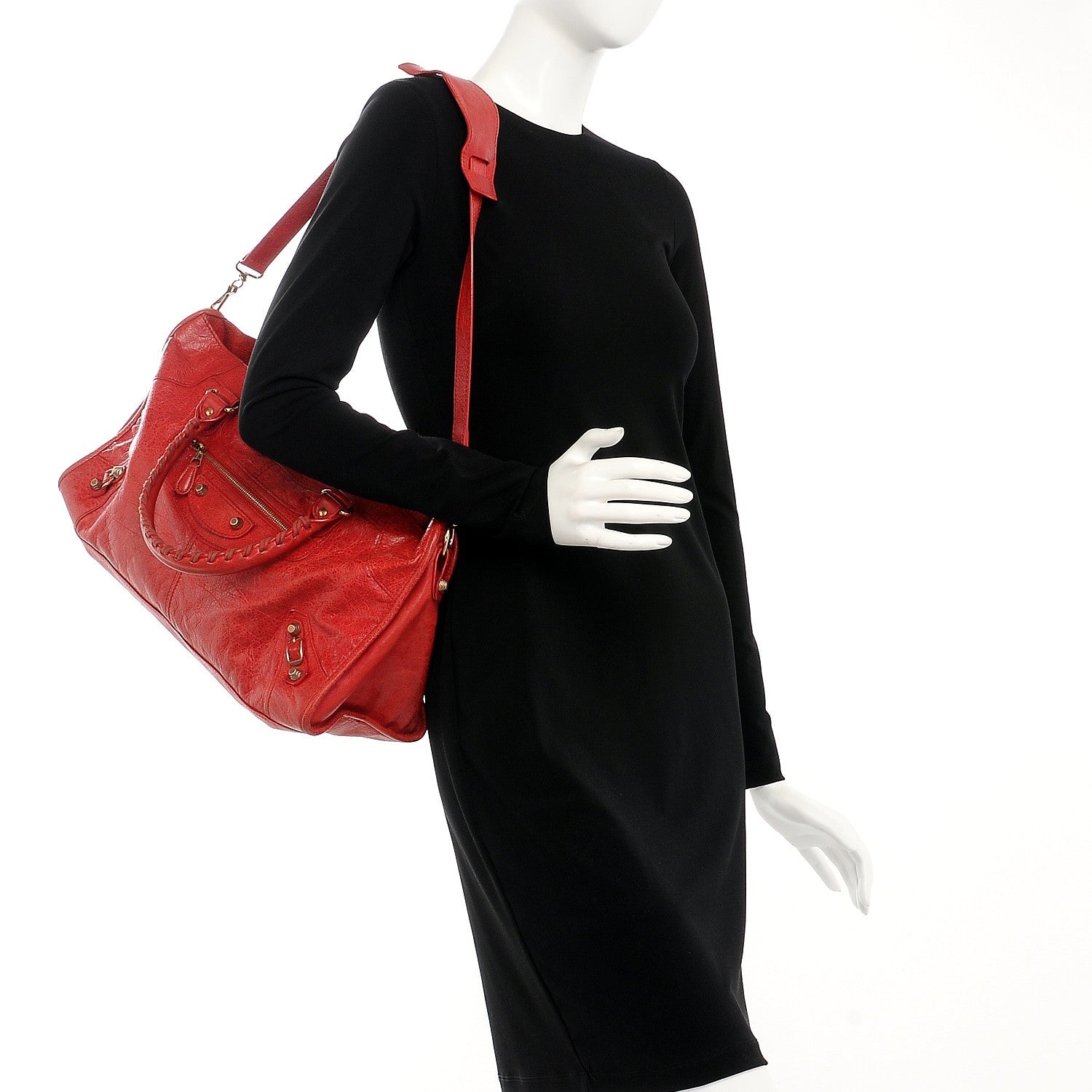 Balenciaga Agneau Arena Giant 12 Rose Gold Hardware Part Time Coquelicot Rouge Coquelicot 2 of 14