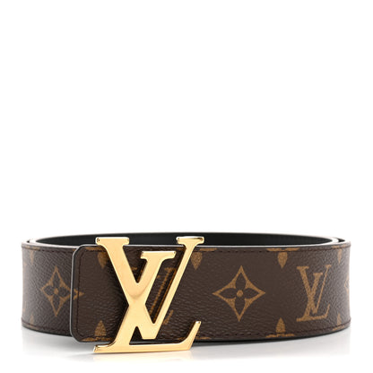 Louis Vuitton Calfskin Monogram 40mm LV Initiales Reversible Belt 85 34 Black 1 of 6