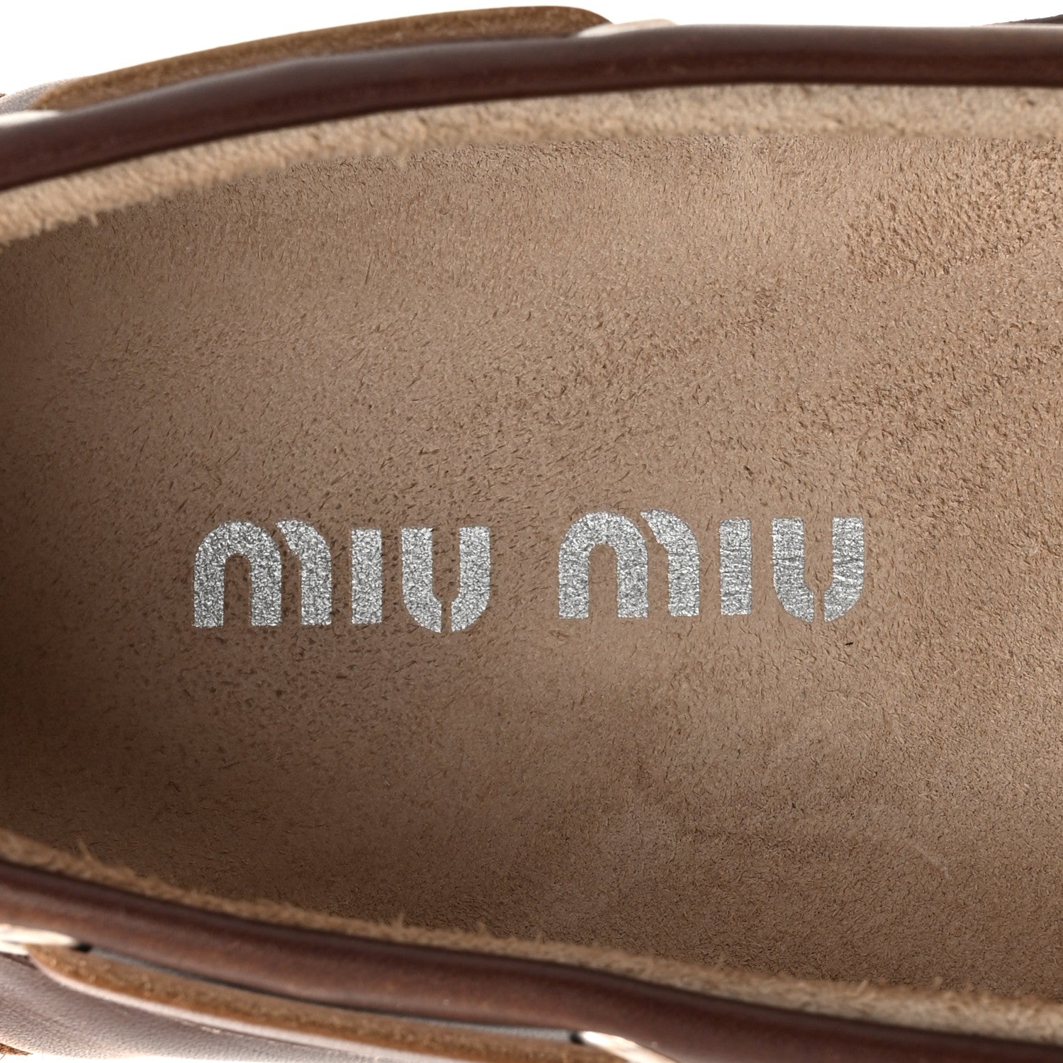 Miu Miu Vitello Deco Boat Loafers 39 Bruciato 8 of 10