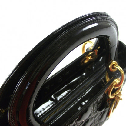 Christian Dior Patent Cannage Lady Dior Black 6 of 9