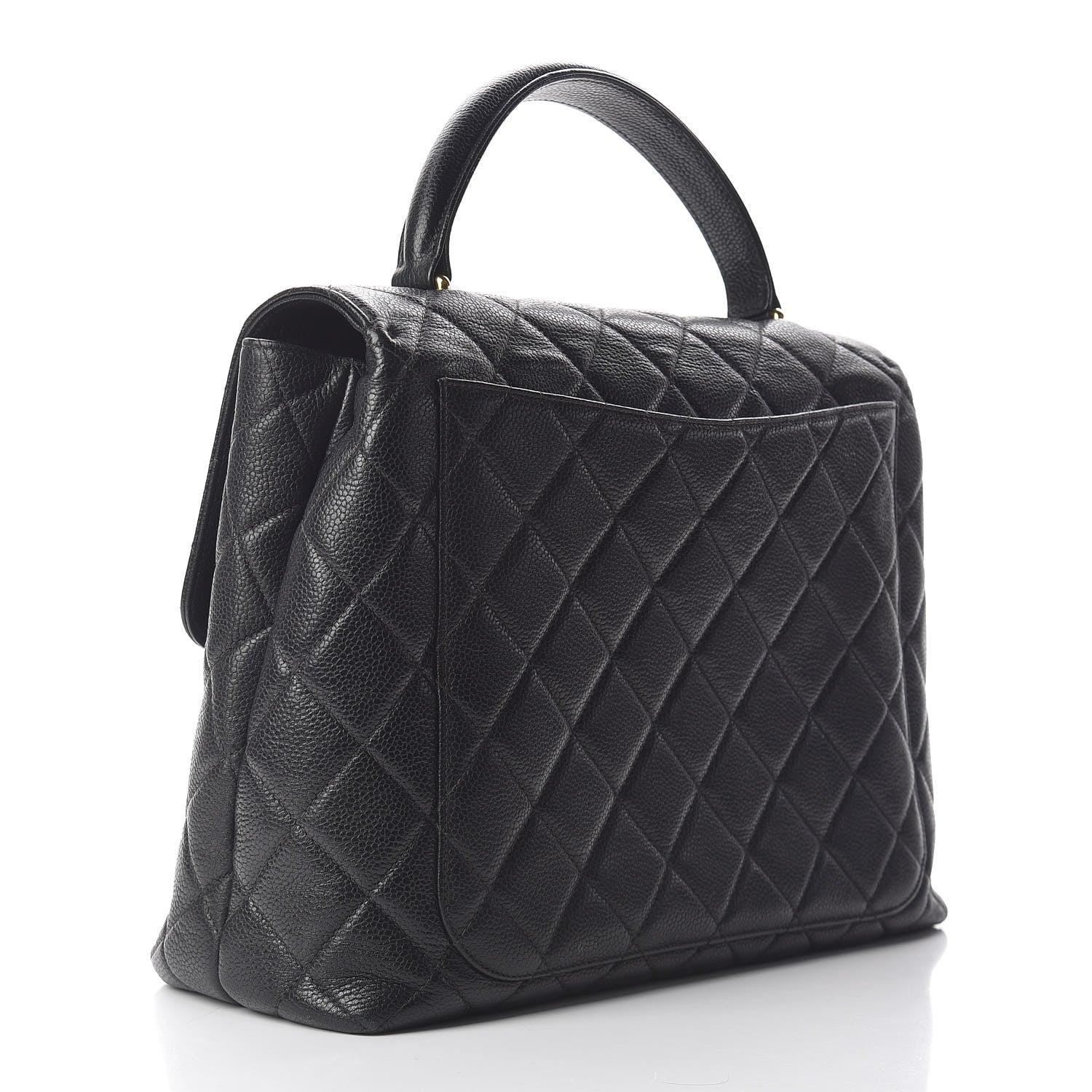 Chanel Caviar Quilted Jumbo Kelly Flap Black 3 of 11