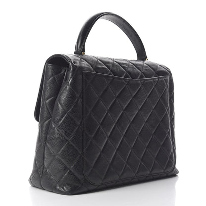 Chanel Caviar Quilted Jumbo Kelly Flap Black 3 of 11
