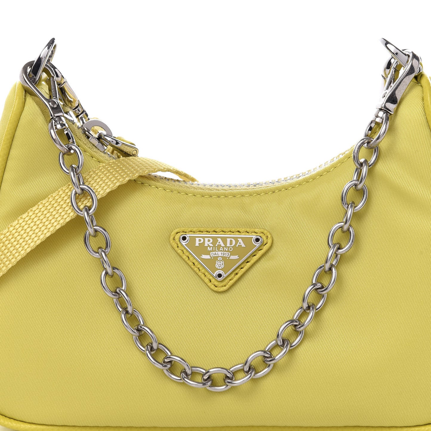 Tessuto Nylon Saffiano Mini Re-Edition 2000 Shoulder Bag Ananas