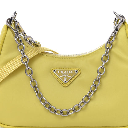 Prada Tessuto Nylon Saffiano Mini Re-Edition 2000 Shoulder Bag Ananas 8 of 8