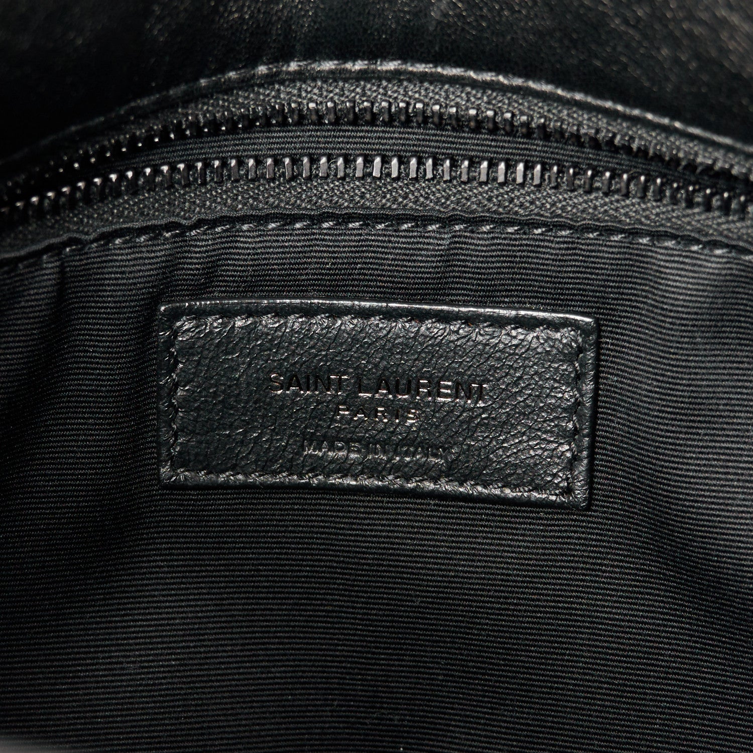 Saint Laurent Lambskin Quilted Monogram Monochrome Medium Loulou Puffer Chain Satchel Black 7 of 11