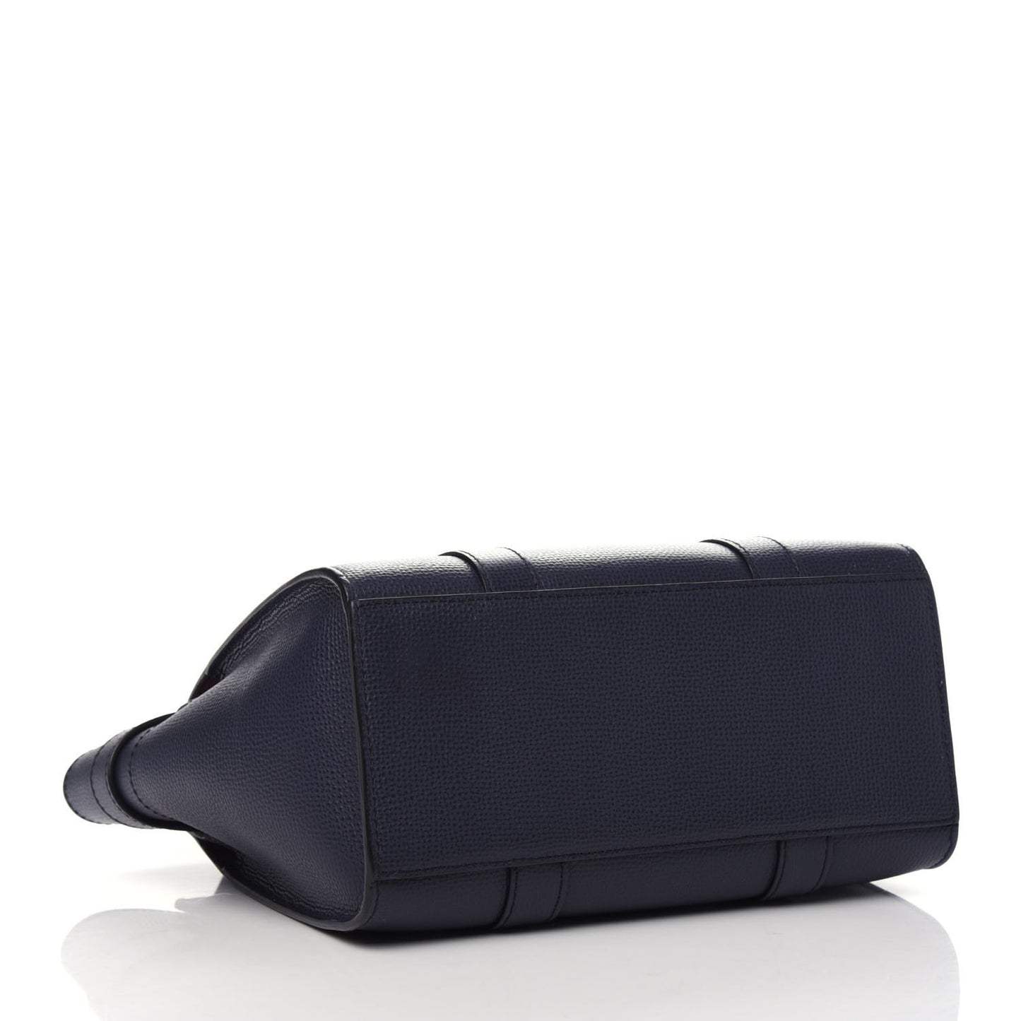 Grained Vegetable Calfskin Mini Zipped Bayswater Navy