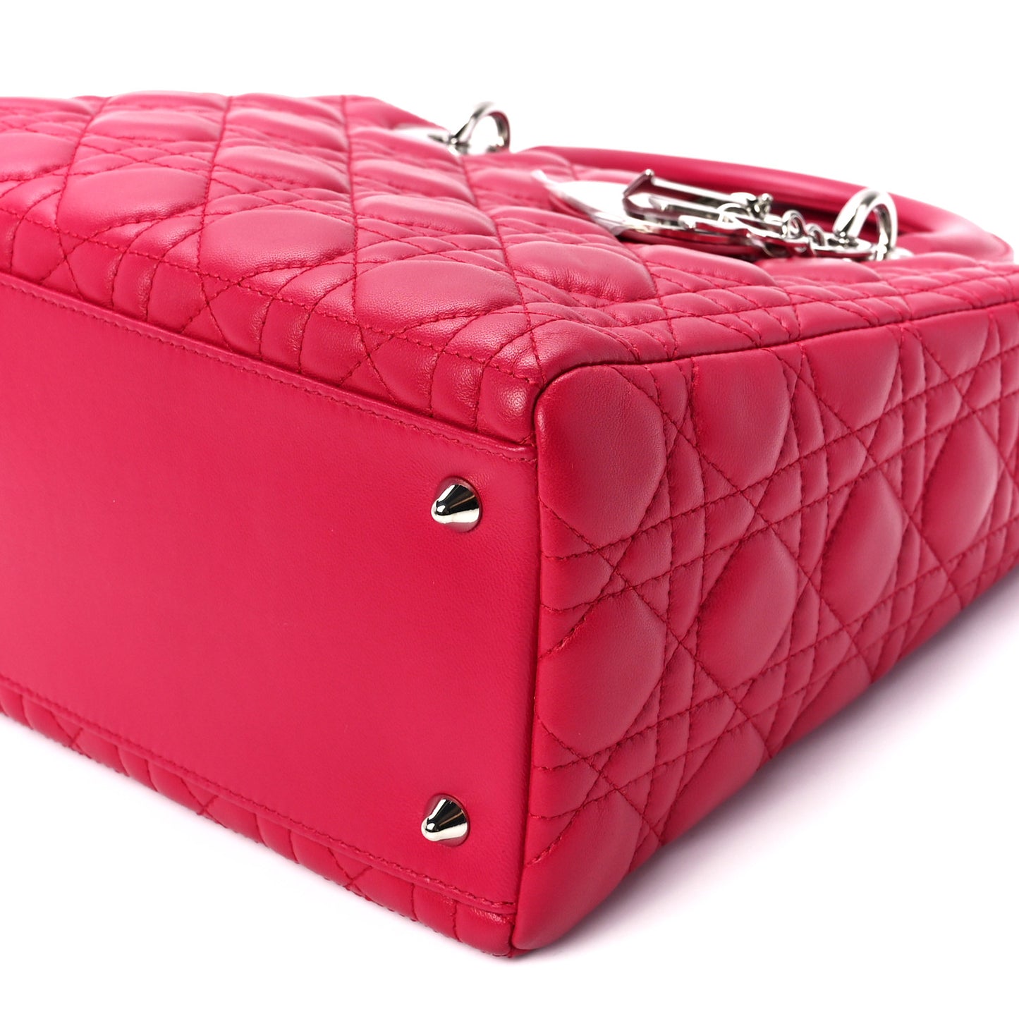 Lambskin Cannage Medium Lady Dior Pink
