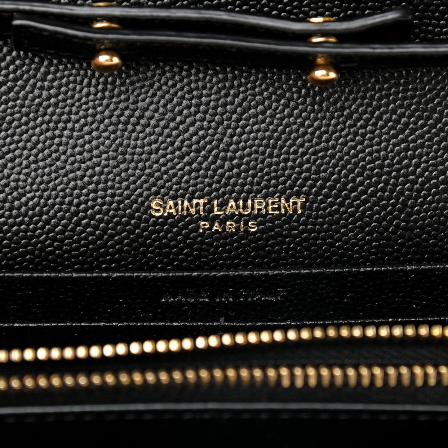 Grain De Poudre Matelasse Chevron Monogram Chain Wallet Black