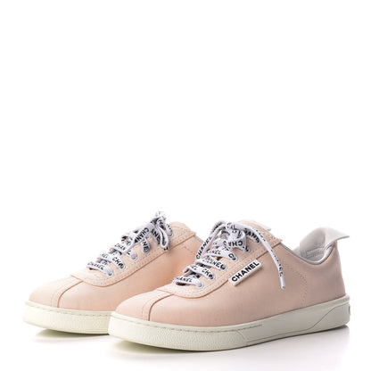 Chanel Canvas Womens Sneakers 36.5 Light Pink 2 of 8