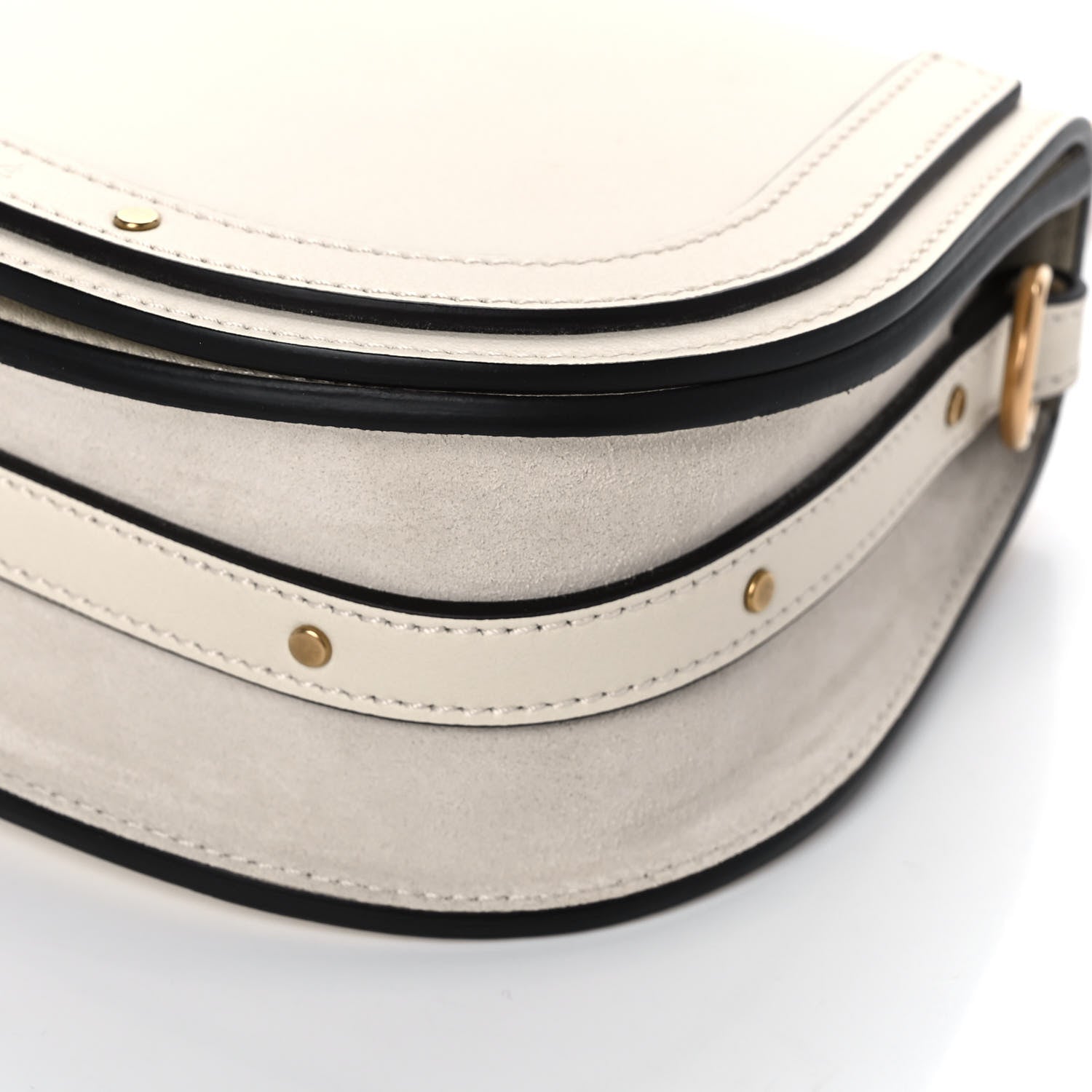 Chloe Calfskin Suede Small Nile Bracelet Bag Off White 10 of 12