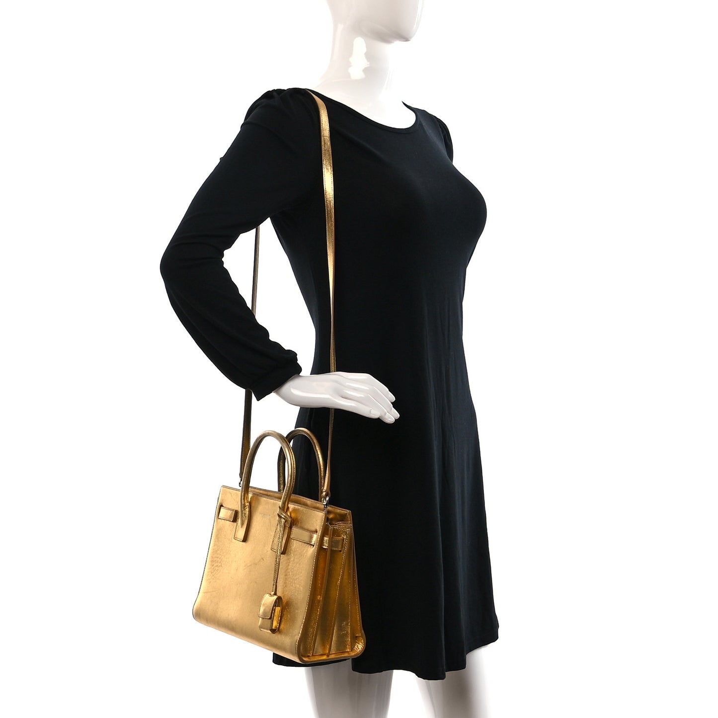 Metallic Calfskin Baby Sac De Jour Ciad
