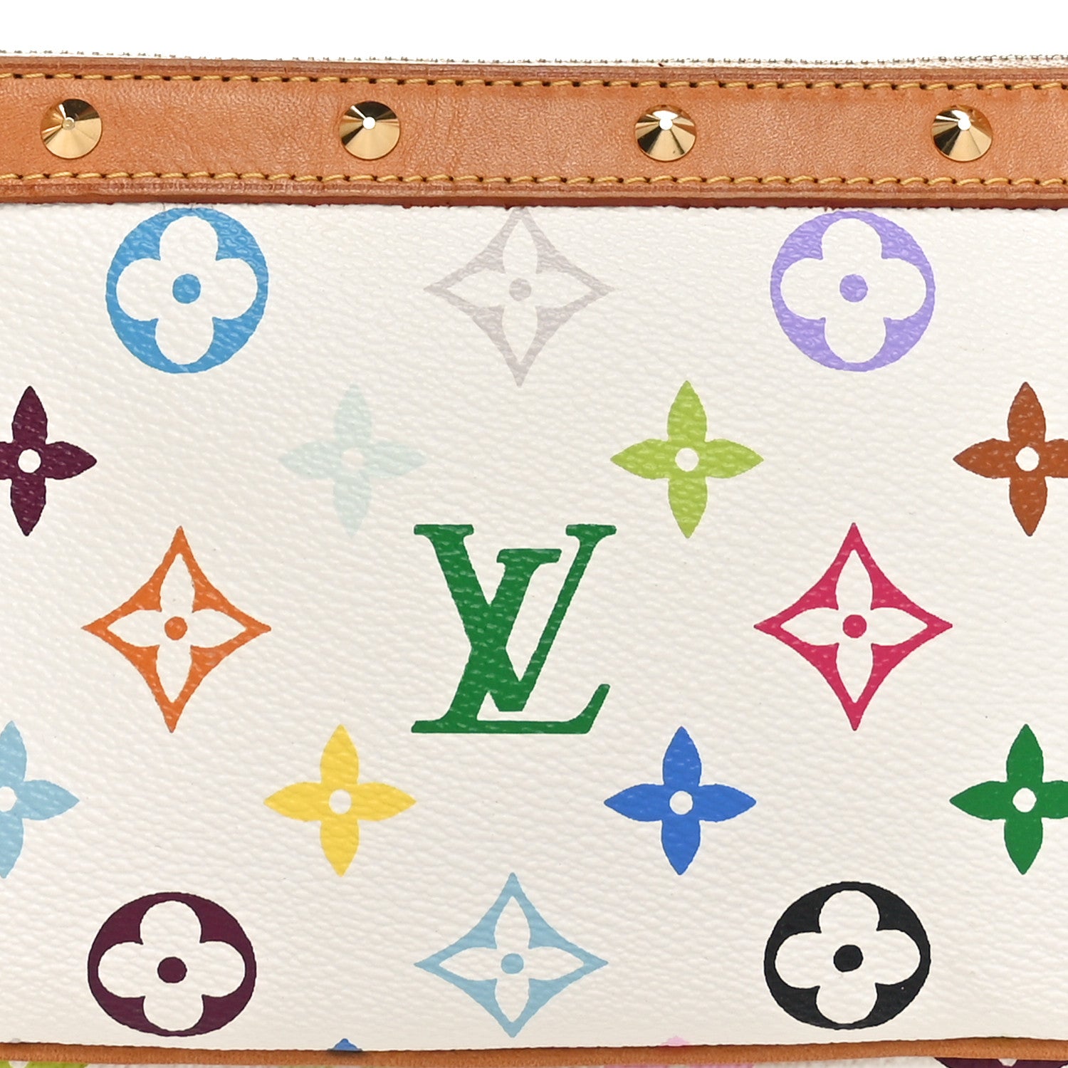Louis Vuitton Monogram Multicolor Pochette Accessories White 9 of 12