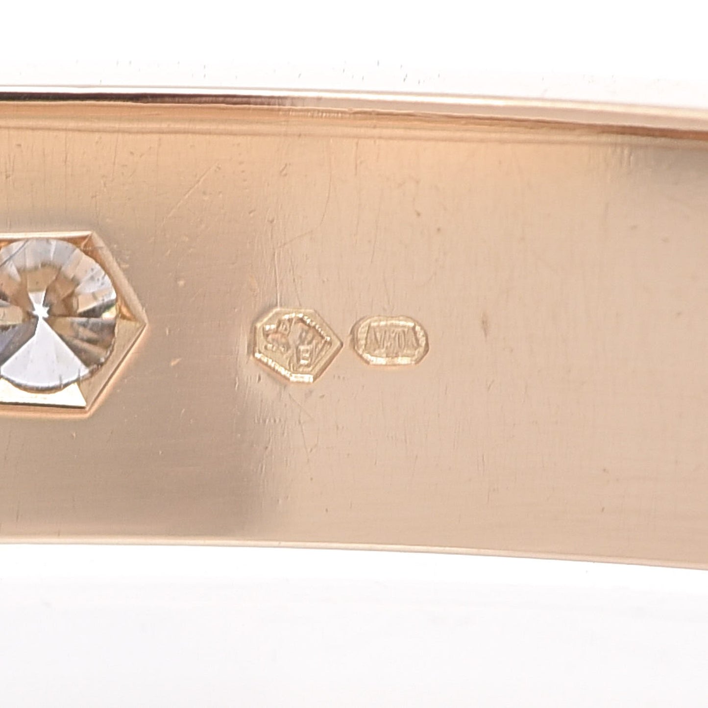 18K Yellow Gold 4 Diamond LOVE Bracelet 18