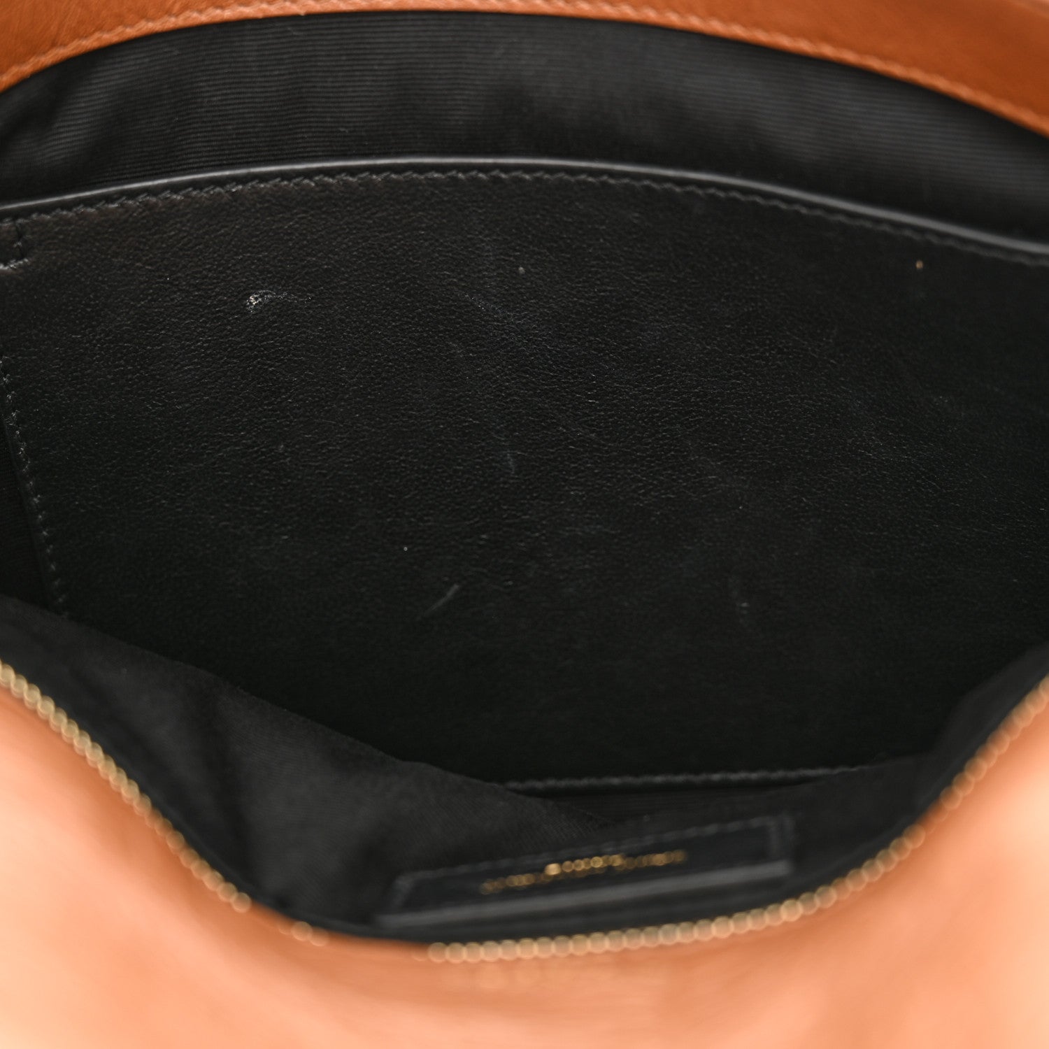 Saint Laurent Crinkled Calfskin Matelasse Monogram Medium Niki Chain Satchel Caramel 13 of 13