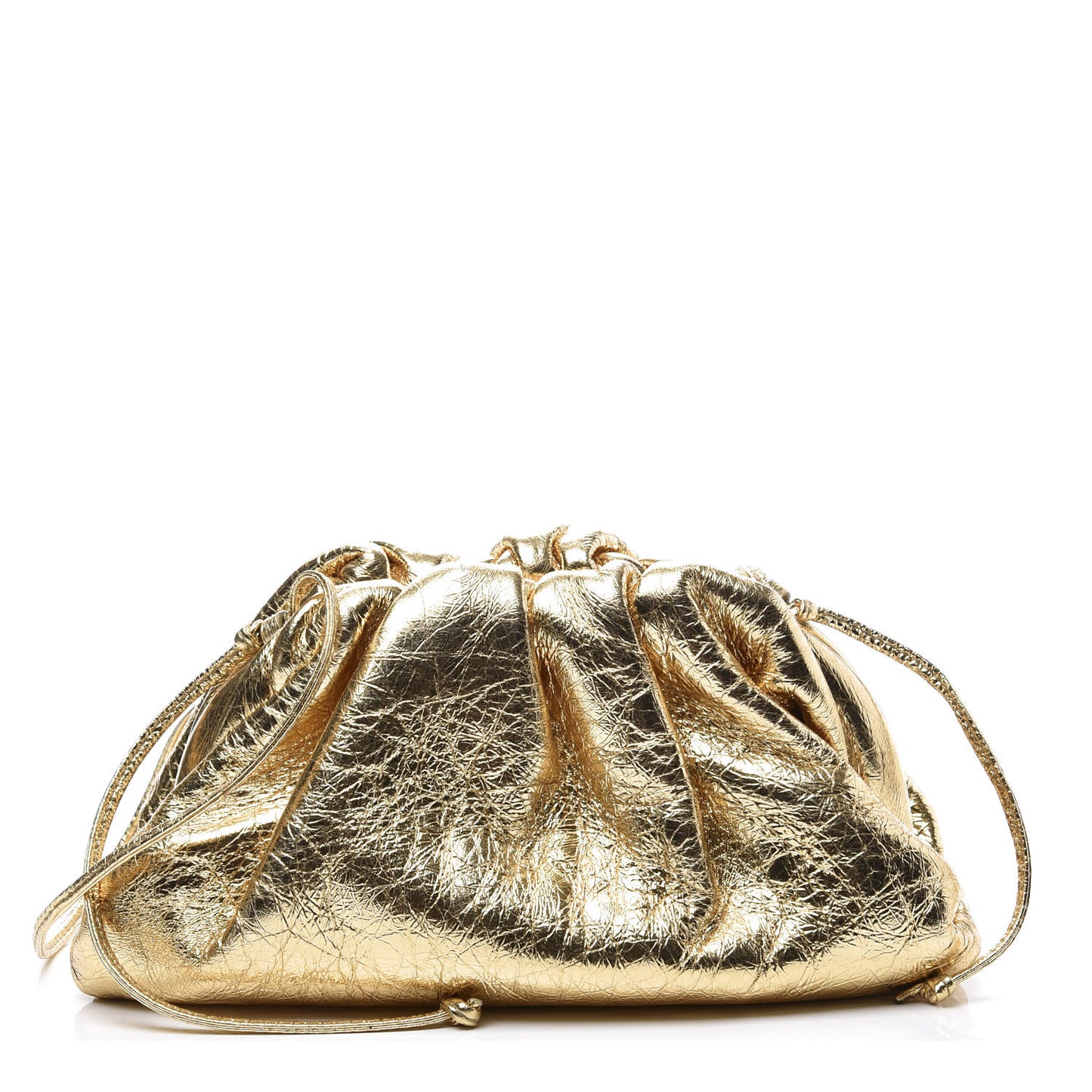 Metallic Crinkled Lambskin The Mini Pouch Oro