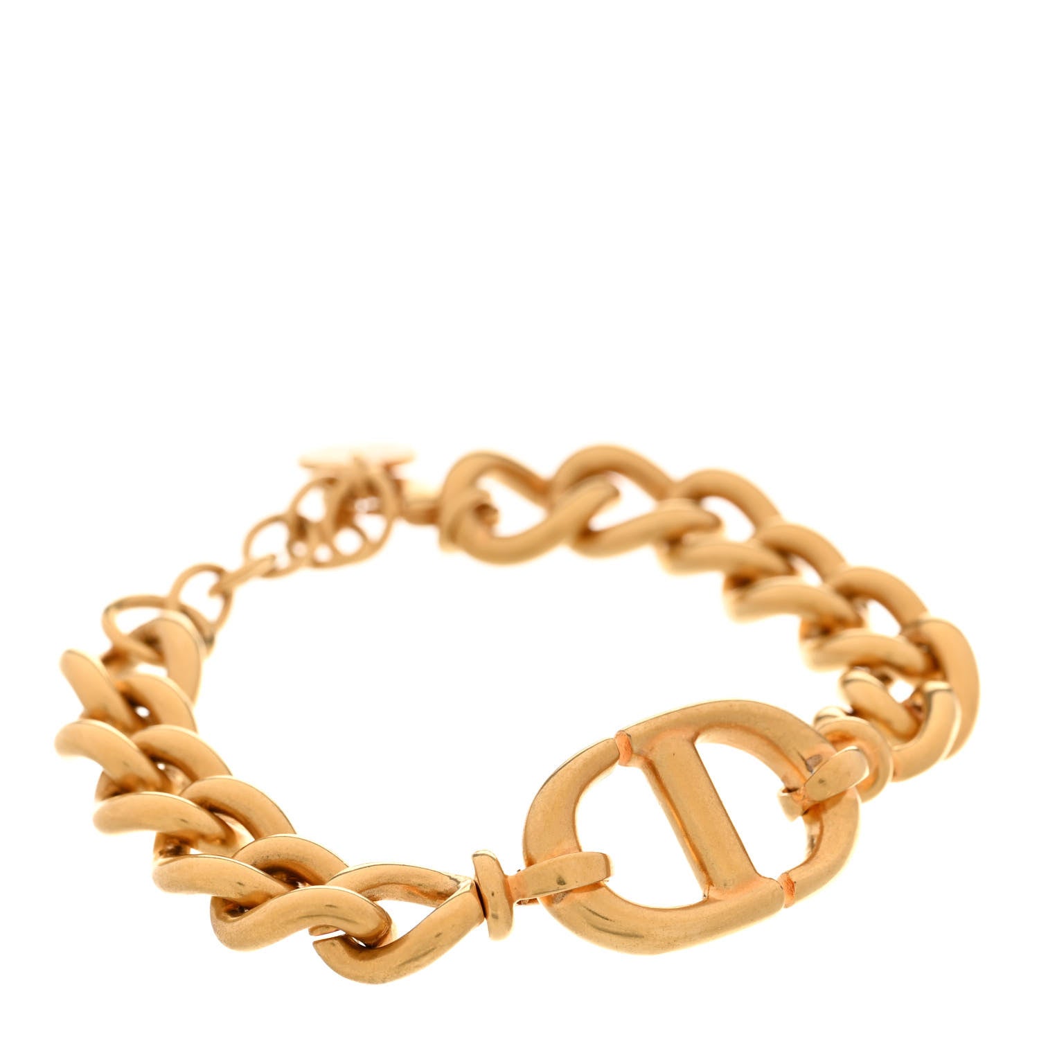 Christian Dior Metal Petit CD Chain Bracelet Gold 1 of 4