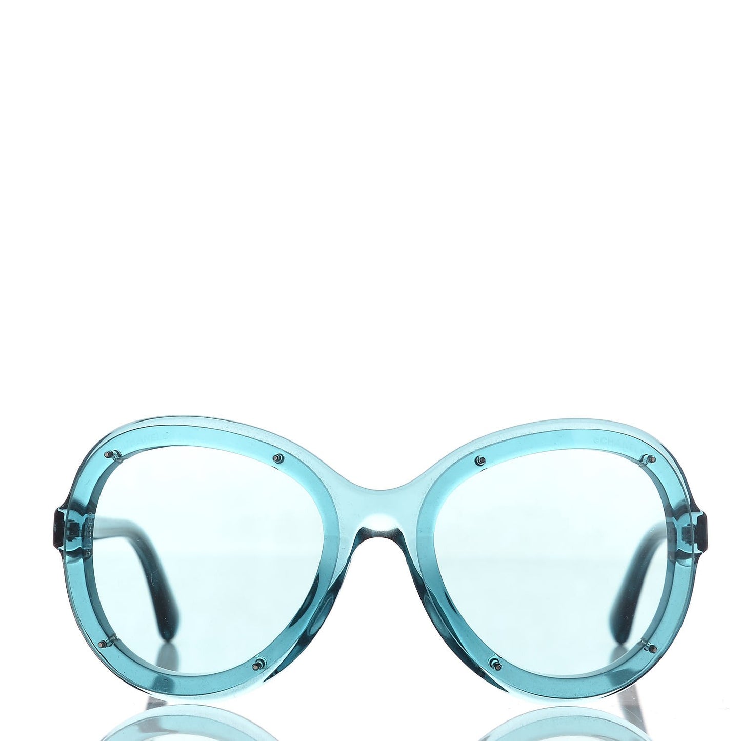 Acetate Round CC Sunglasses 71199 Light Blue