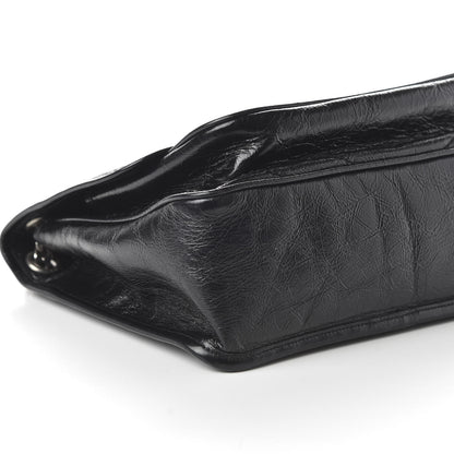 Saint Laurent Crinkled Calfskin Matelasse Monogram Medium Niki Chain Satchel Black 6 of 9