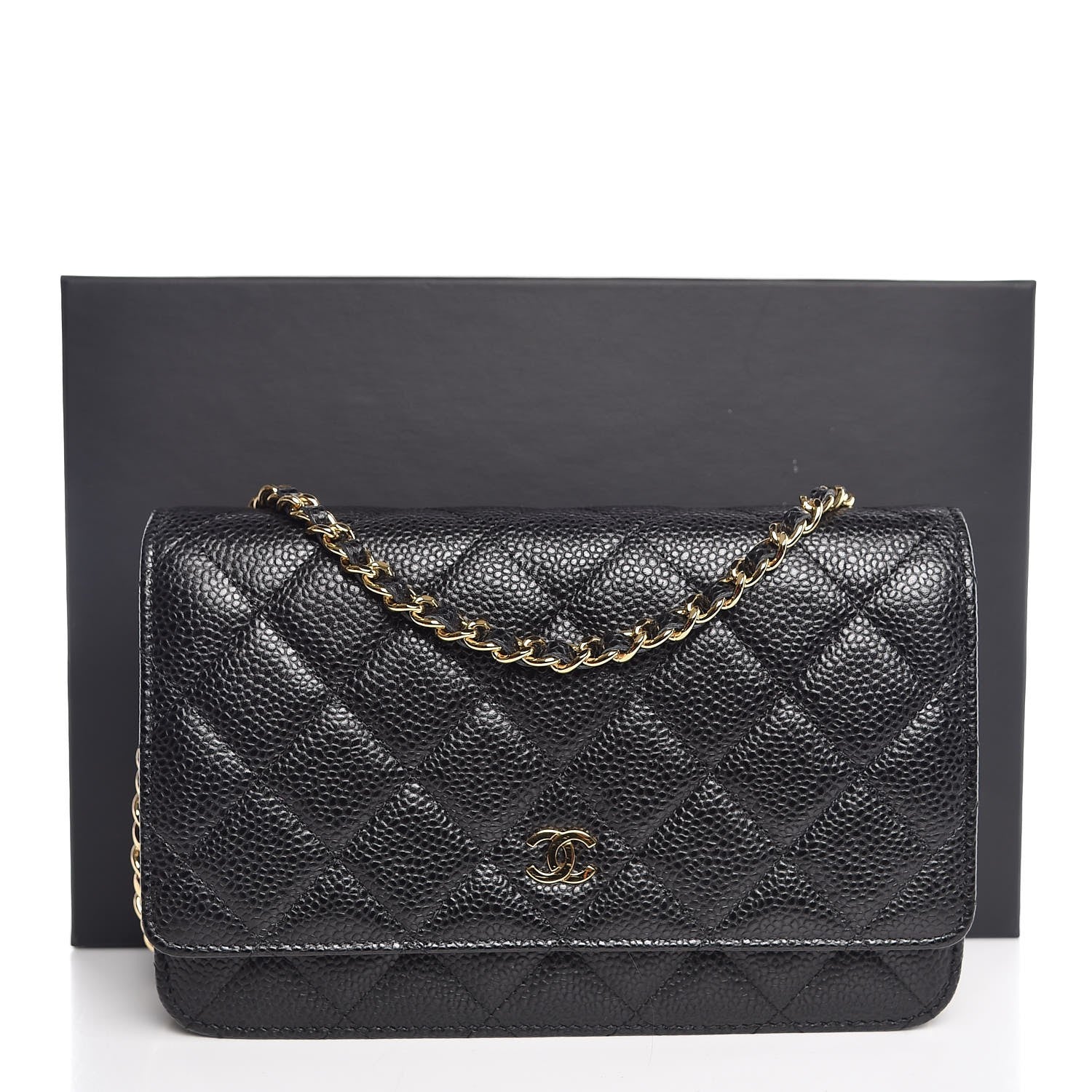 Chanel Caviar Quilted Wallet On Chain WOC Black 8 of 8