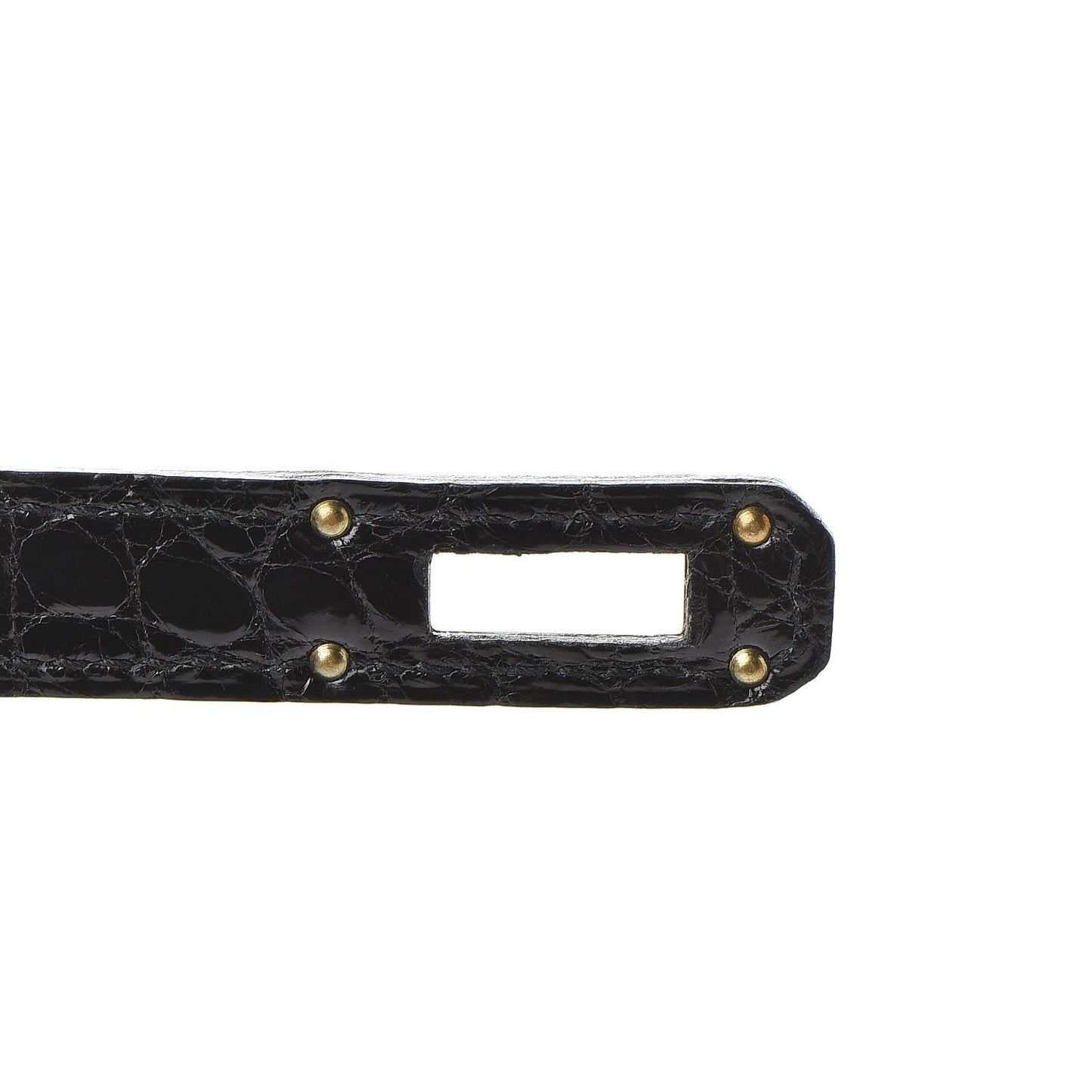 Shiny Alligator Kelly Longue Wallet Black