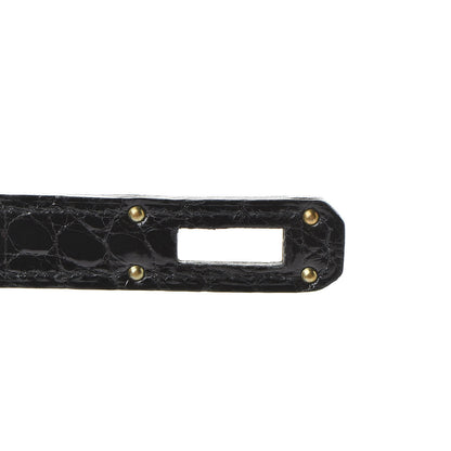 Hermes Shiny Alligator Kelly Longue Wallet Black 11 of 21