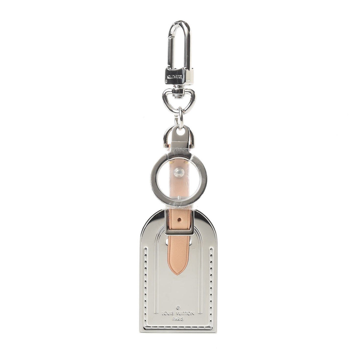 Metal Luggage Tag Key Holder Silver