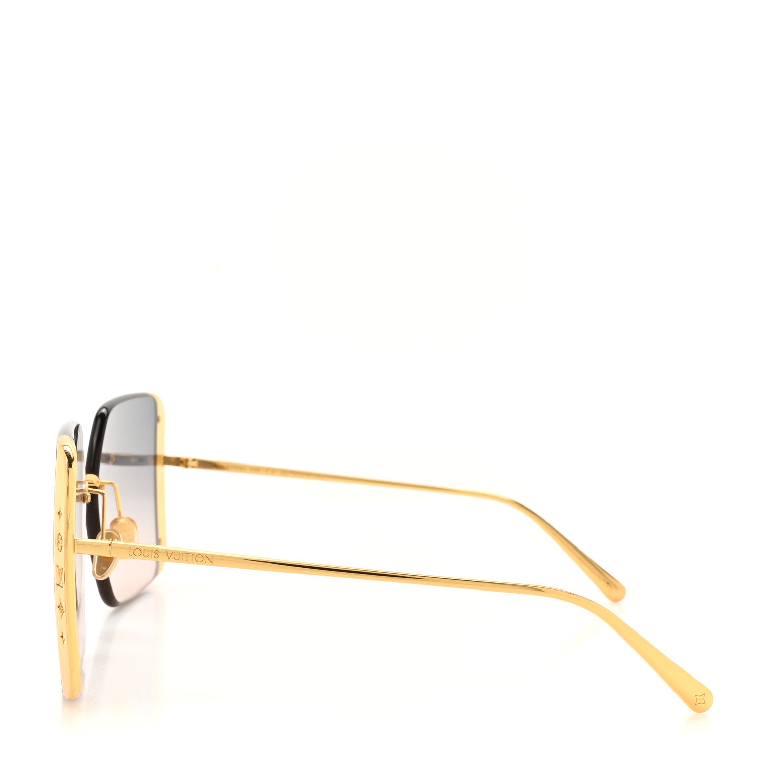 Louis Vuitton Metal LV Moon Square Sunglasses Z1994U Gold 3 of 8