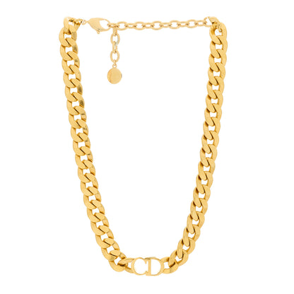 Christian Dior Metal Danseuse Etoile Chain Choker Necklace Gold 3 of 5