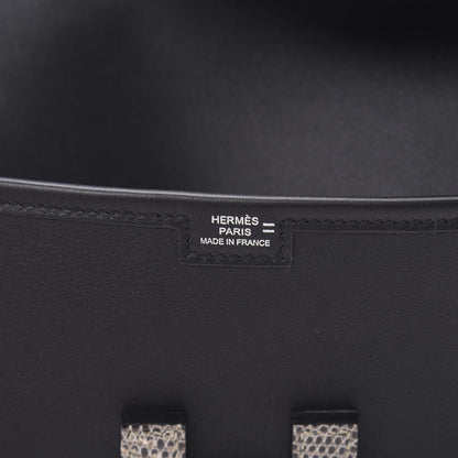 Hermes Swift Lizard Jige Elan Touch 29 Clutch Black Ombre 6 of 8