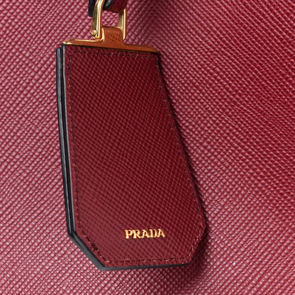 Prada Saffiano Cuir Large Double Bag Fuoco 9 of 12