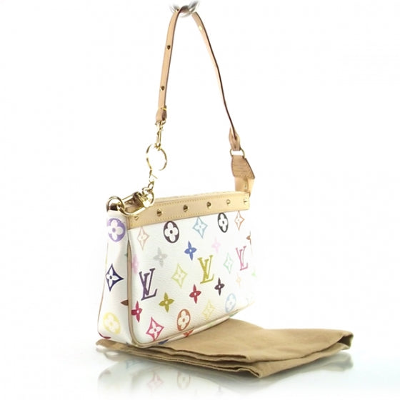 Louis Vuitton Monogram Multicolor Pochette Accessories White 3 of 8