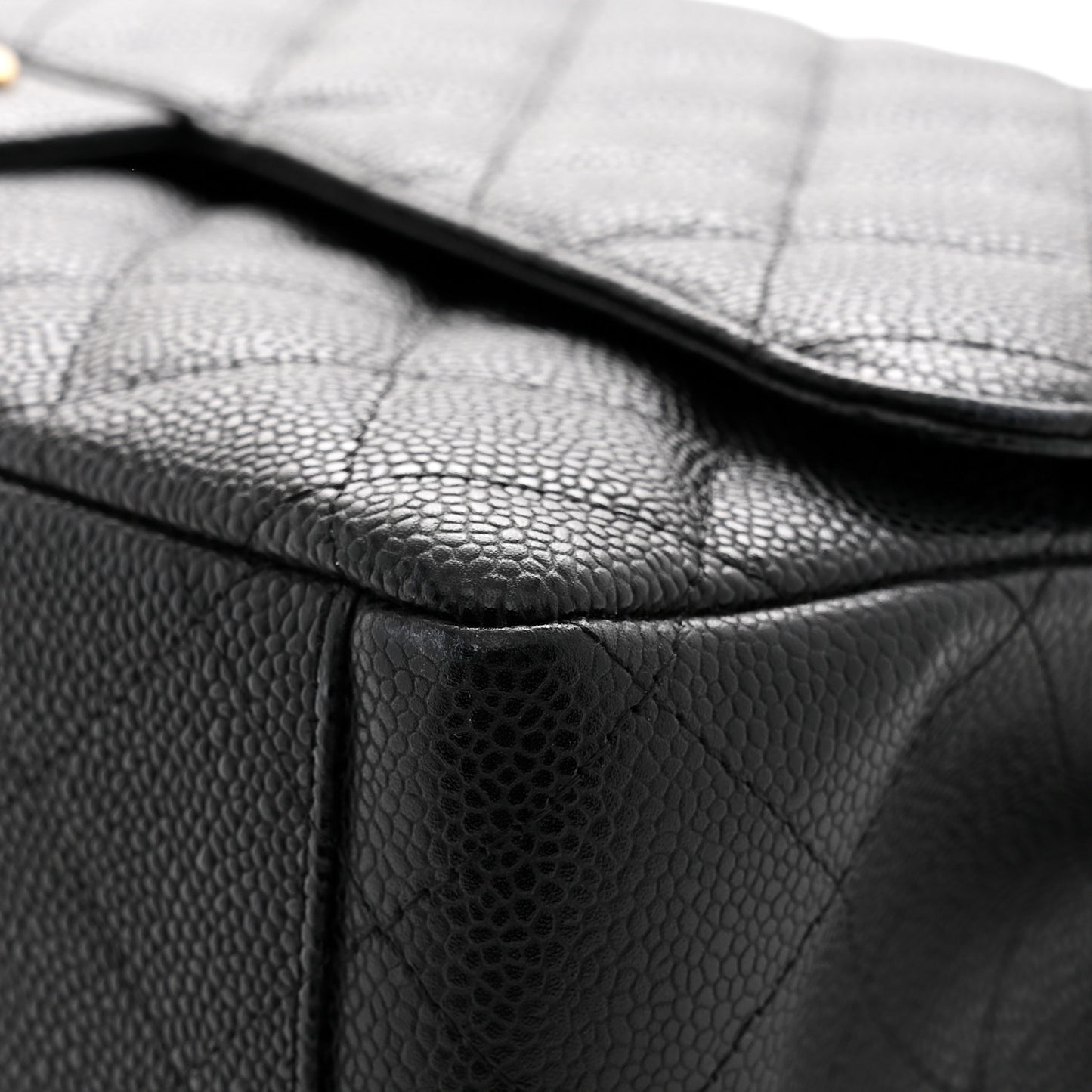 Caviar Quilted Maxi Double Flap Black