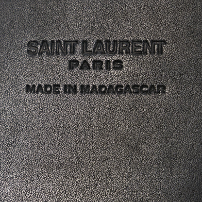 Saint Laurent Raffia Calfskin Le 5 A 7 Mini Hobo Black Black 7 of 11
