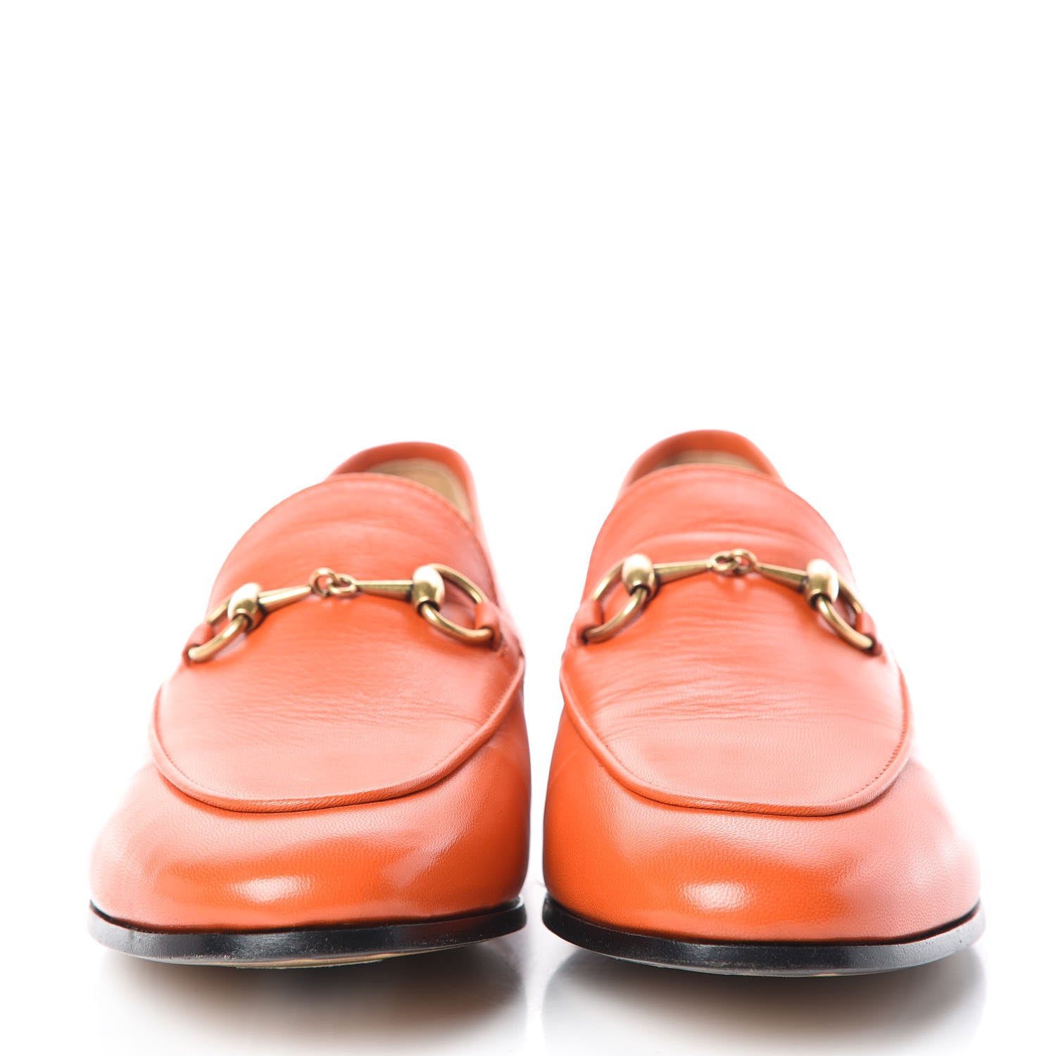 Gucci Malaga Kid Womens Jordaan Loafers 36.5 Deep Orange 2 of 8