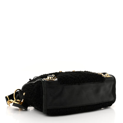 Balenciaga Shearling Gold Metallic Edge Hardware Mini City Black 5 of 22