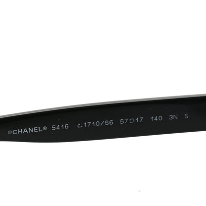 Chanel Acetate Oval Sunglasses 5416 Black Green 6 of 7