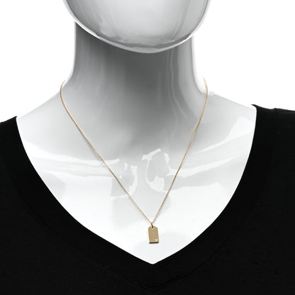 Tiffany 18K Yellow Gold Diamond Mini Tag Pendant Necklace 2 of 5
