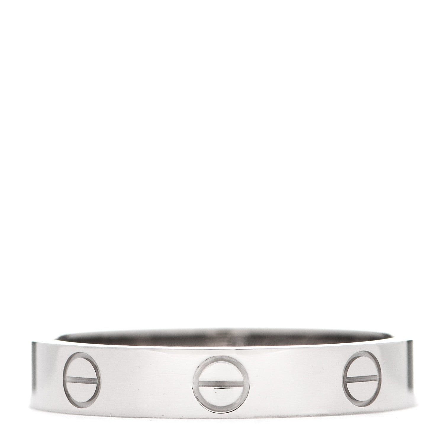 Cartier 18K White Gold 3.5mm LOVE Wedding Band Ring 57 8 1 of 5