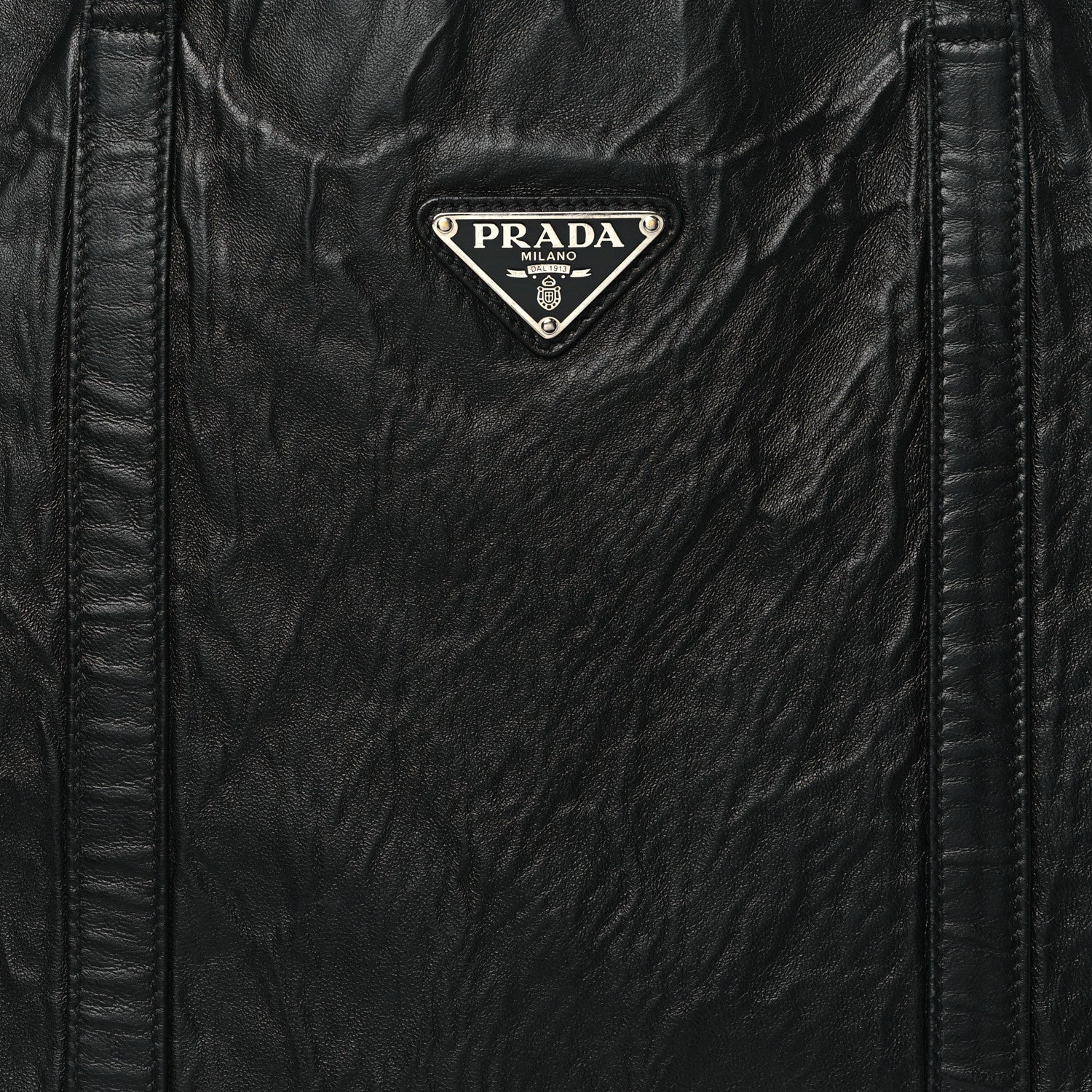 Prada Nappa Antique Tote Black 7 of 11